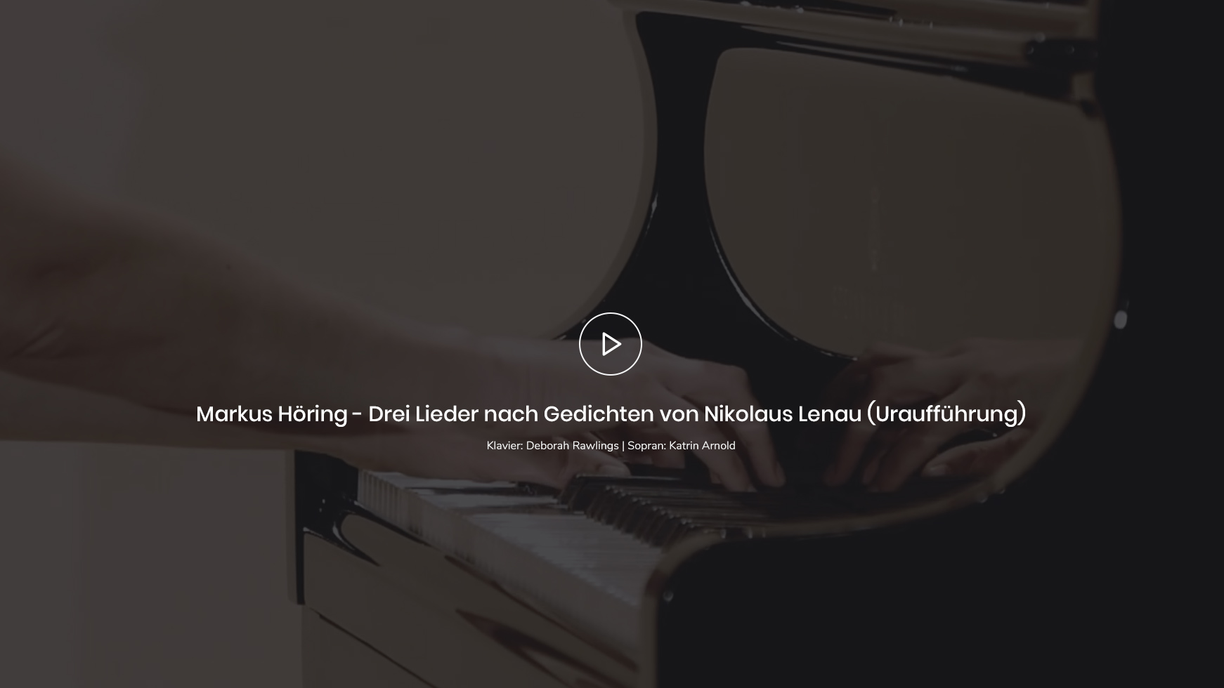 Markus Höring - Drei Lieder nach Gedichten von Nikolaus Lenau